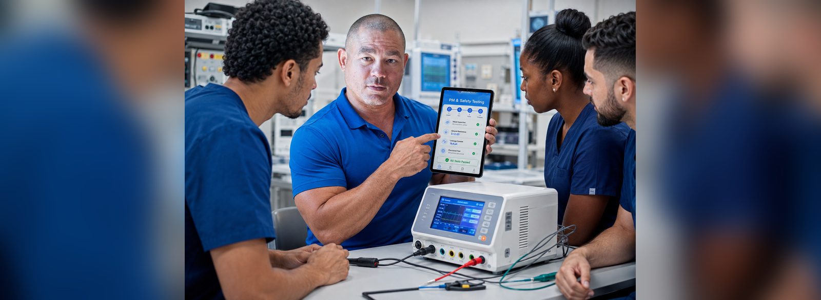 Electrosurgical unit PM and safety testing | BiomedRx App Electrosurgical unit preventive maintenance and safety testing logged in the BiomedRx App