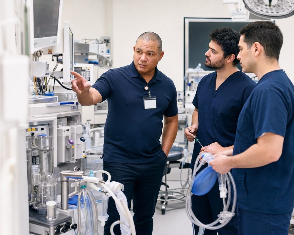Automated electrical safety testing performed with the BiomedRx App