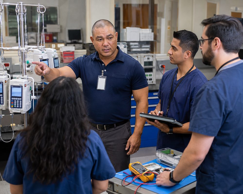 Medical device manufacturer initiating a service contract with BiomedRx